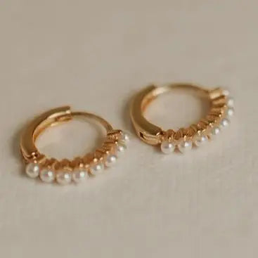 Grace Pearl Hoops