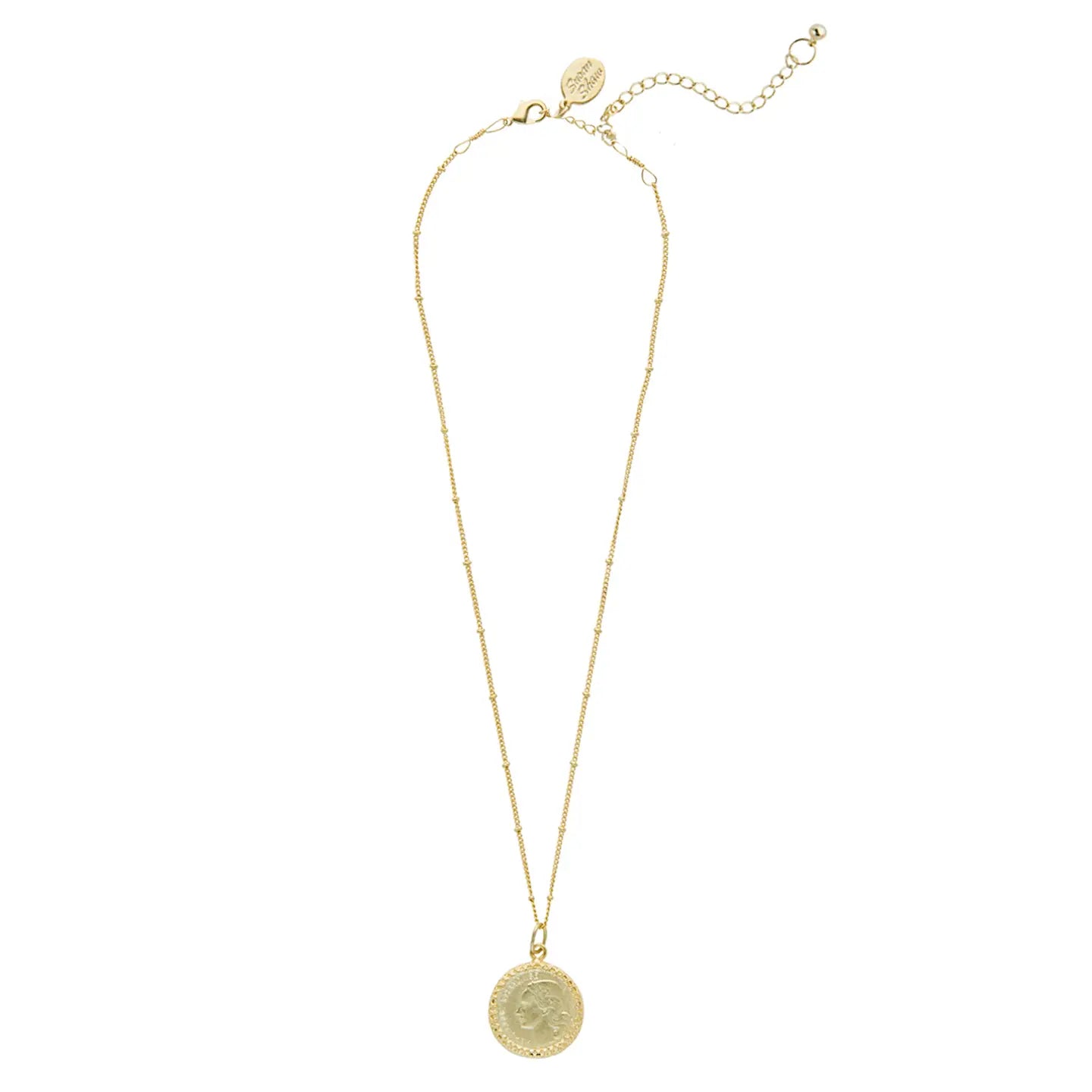 Dainty Gold Coin Necklace