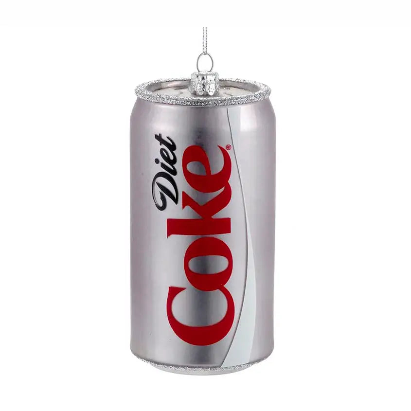 Glass Diet Coke Can Ornament