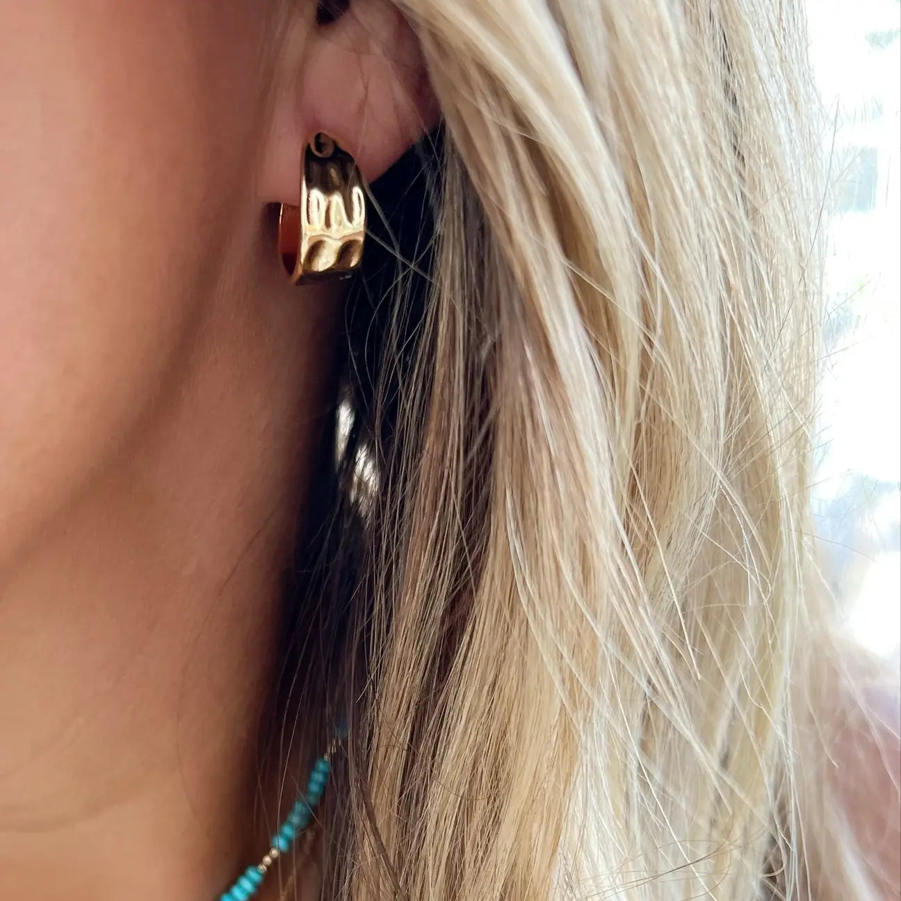London Hammered Hoops Earrings