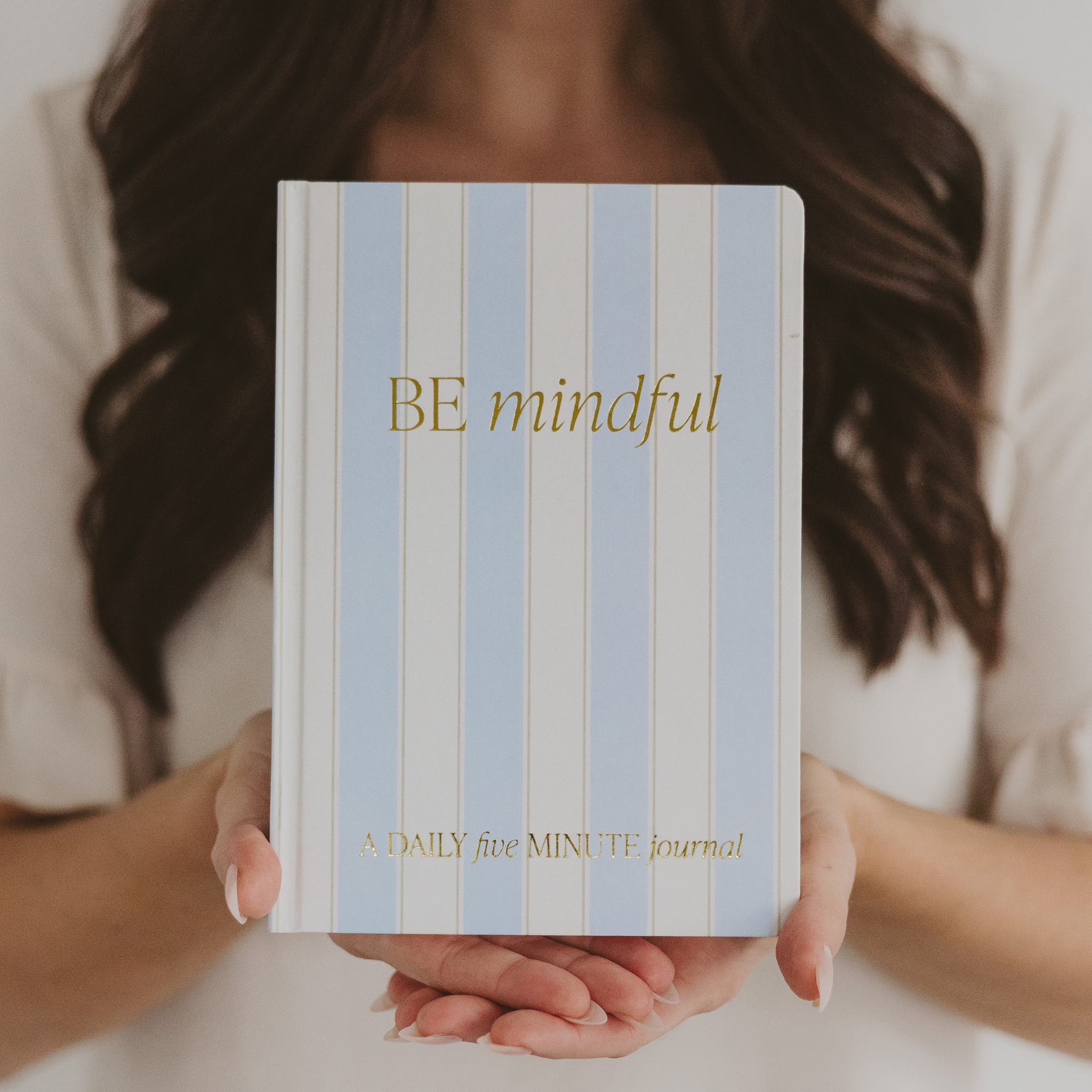 Be Mindful Prompted Journal - Blue Stripe