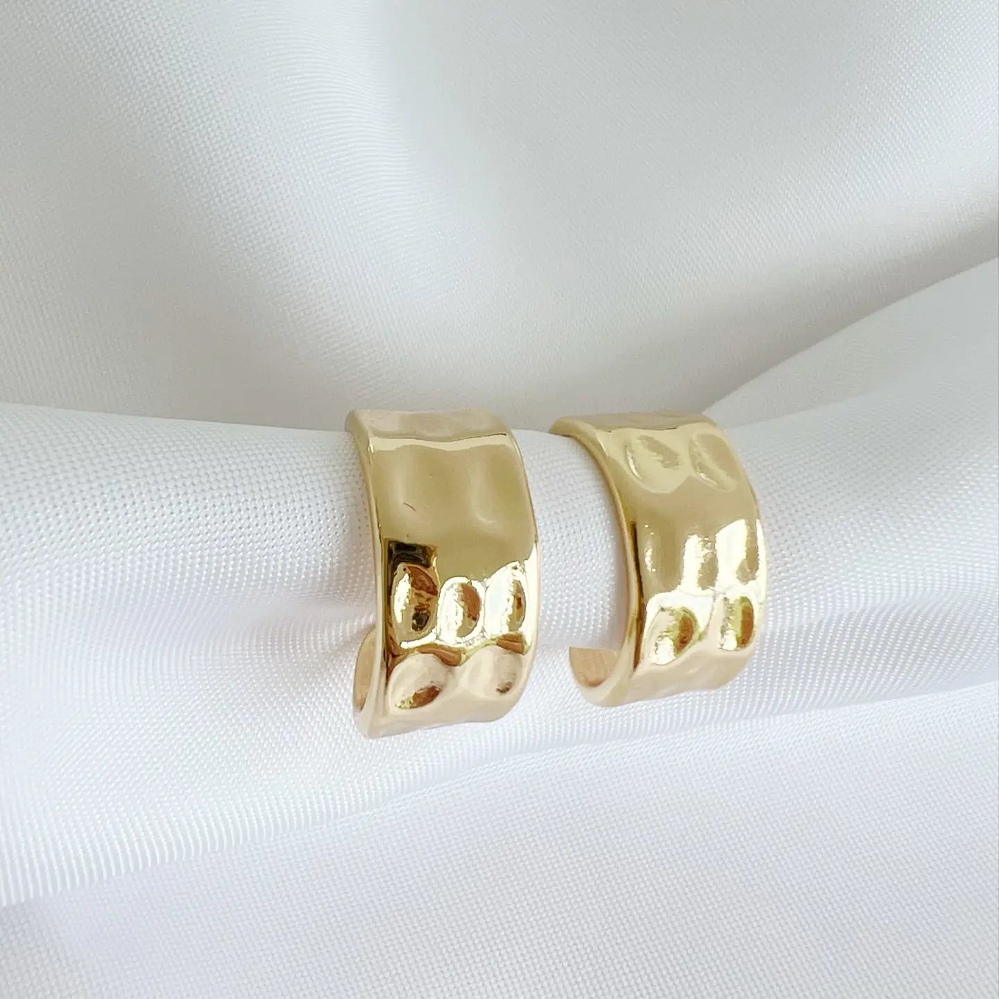 London Hammered Hoops Earrings