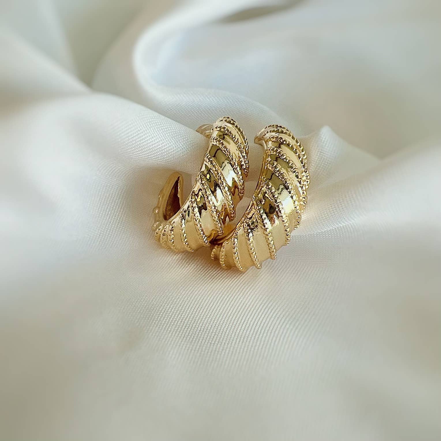 Ryan Croissant Hoops Earrings