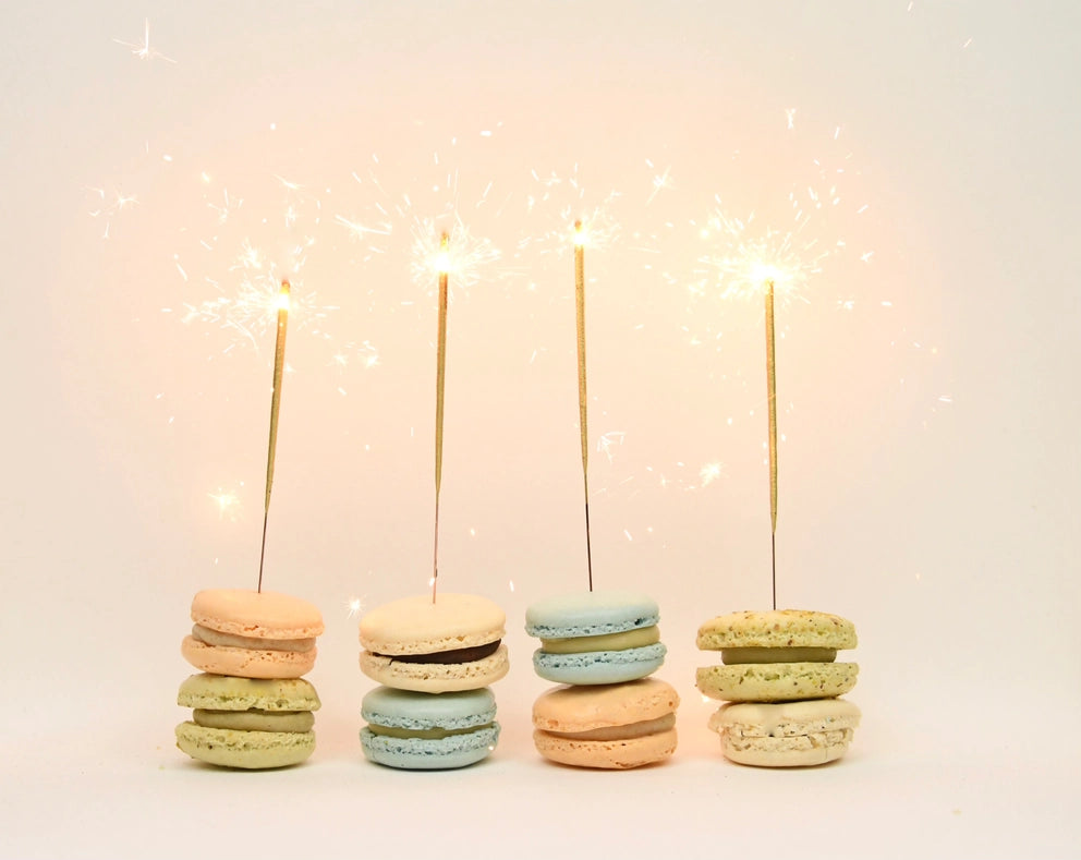 Mini 4" Gold Sparkler Candles - Set of 10