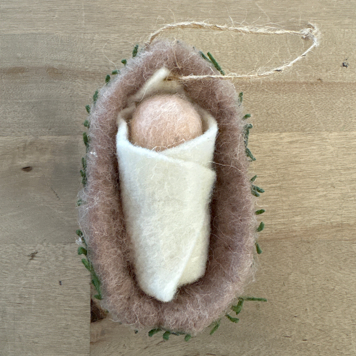 Wool Felt Baby Jesus Ornament