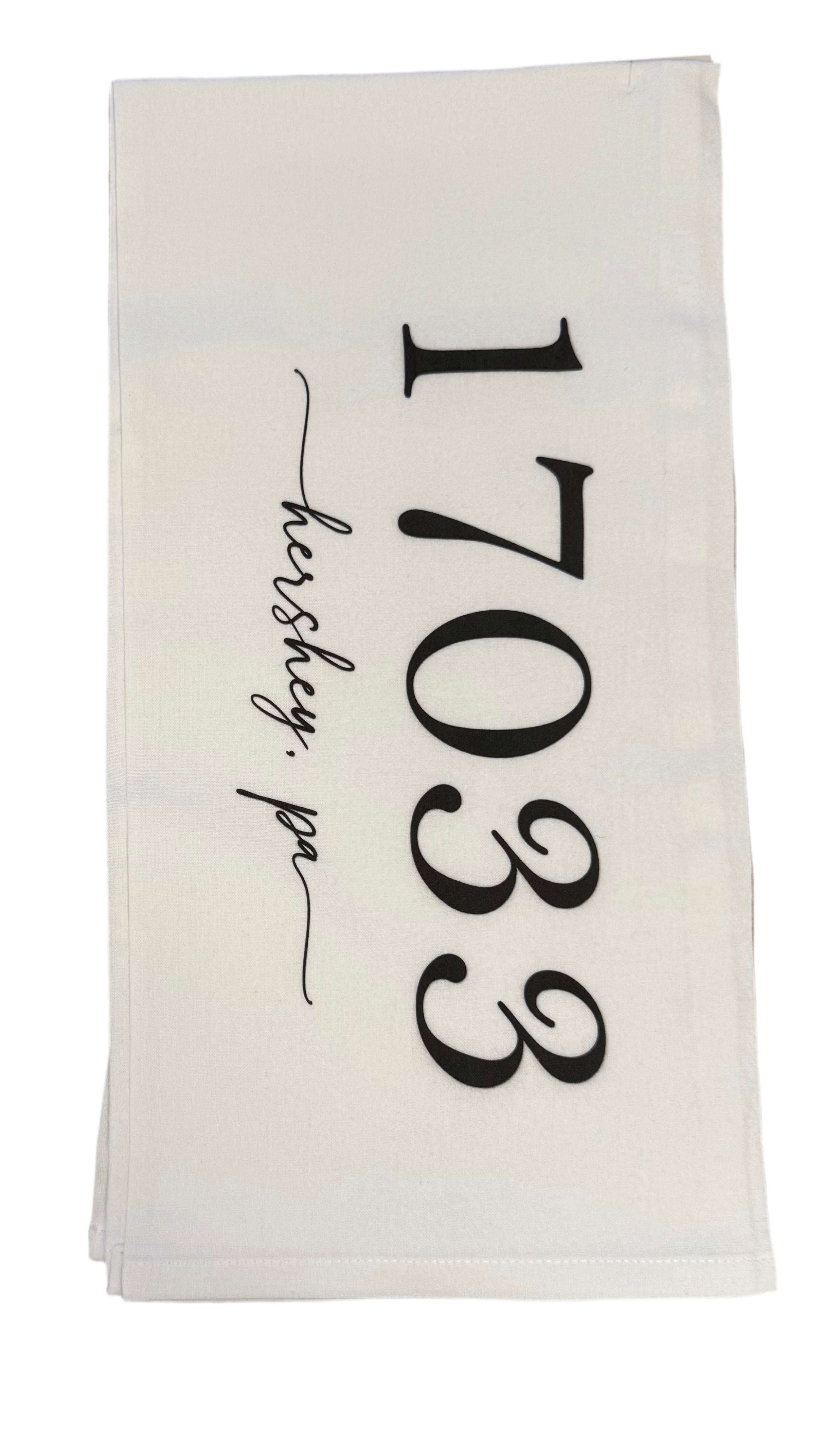 Hershey Zip Code Tea Towel