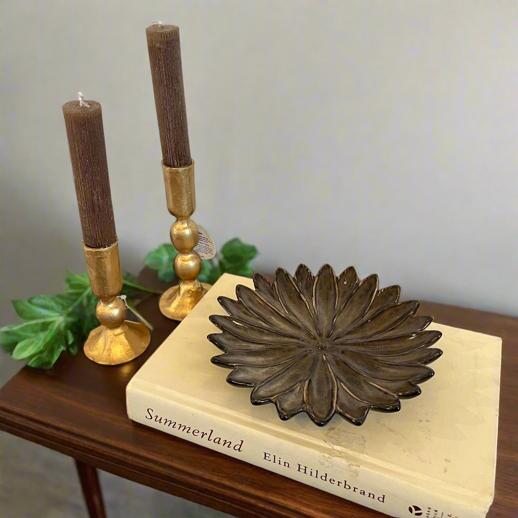 Stoneware Flower Shaped Plate