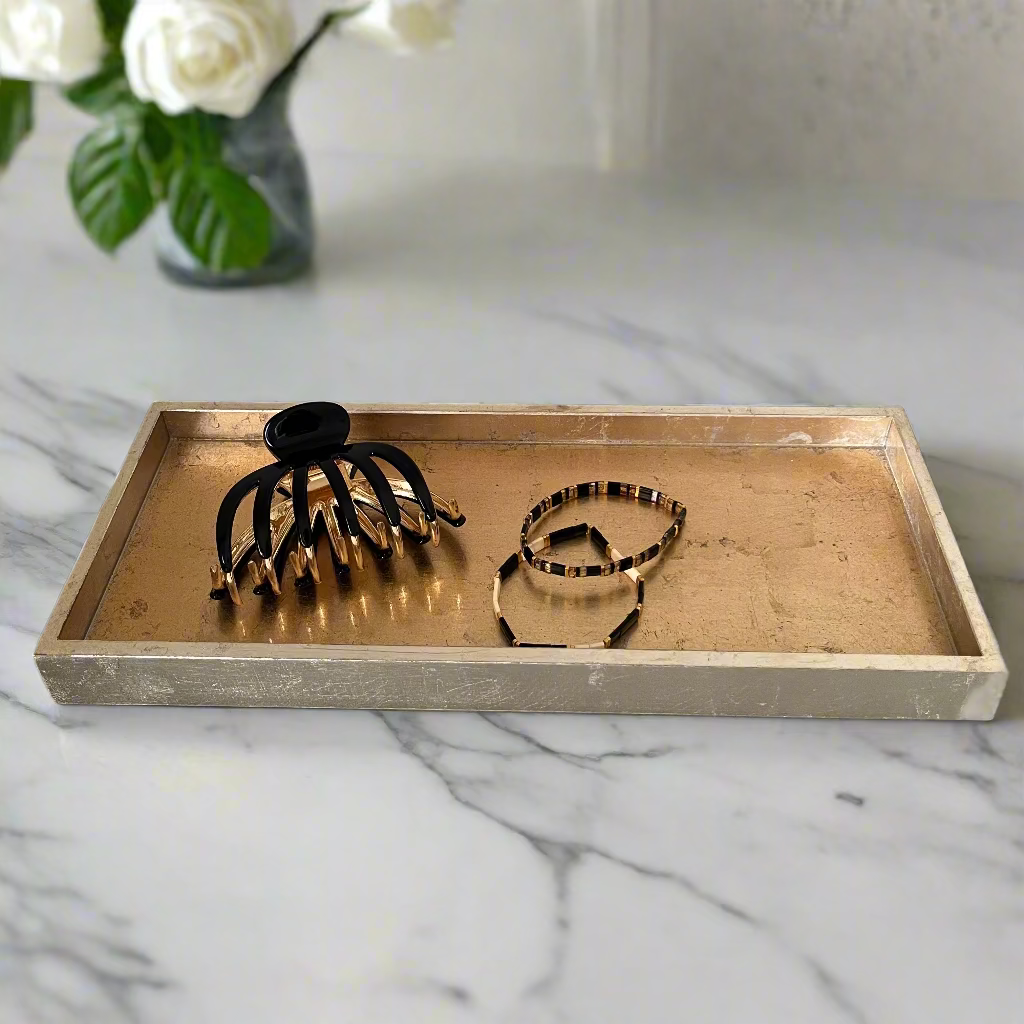Antique Gold & Silver Tray