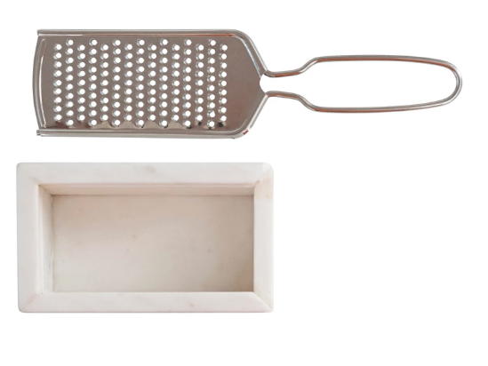 Marble and Stainless Steel Grater