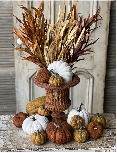Full Moon Pumpkin - 8", white