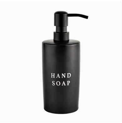15oz Black Stoneware Hand Soap Dispenser