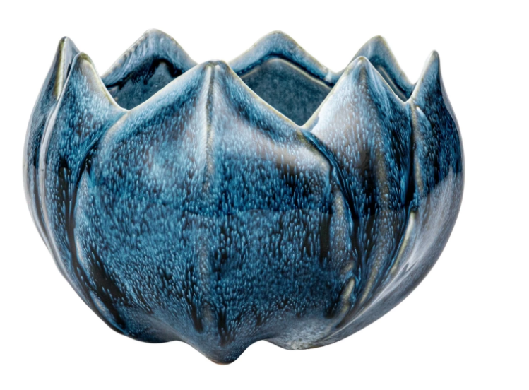 Stoneware Flower Shaped Planter