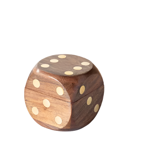 Wood Dice in Box Set