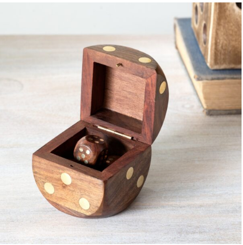 Wood Dice in Box Set