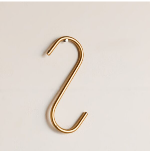 4" Gold "S" Hook