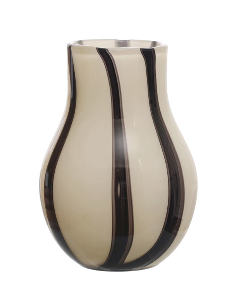 Striped Glass Vase