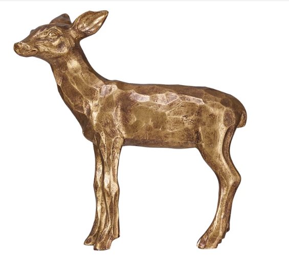 Resin Deer with Gold Finish