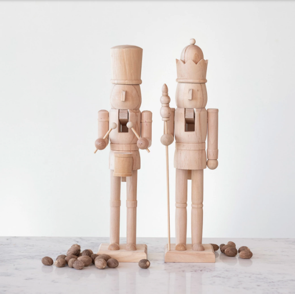 Wood Nutcracker, Natural, 2 Styles