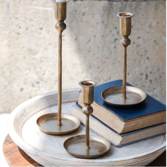 Gold Plate Candle Holder