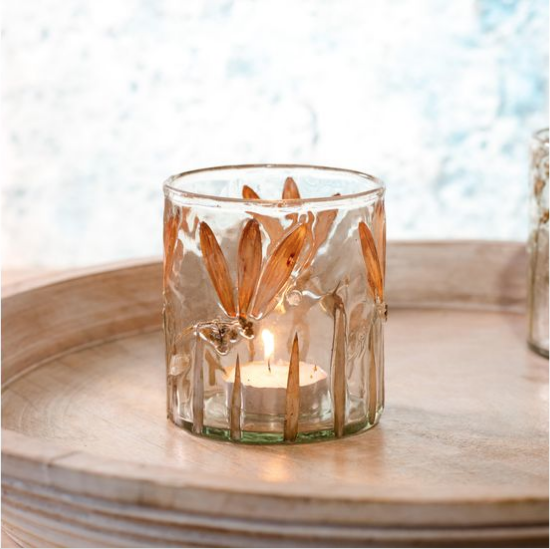 3.5"H PRESSED FLOWER JAR