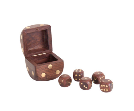 Wood Dice in Box Set