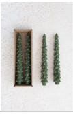 Unscented Tree Shaped Taper Candles, Set of 2