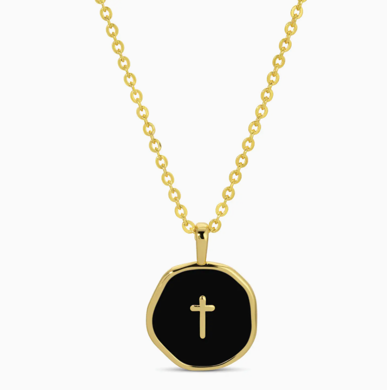 Shell With Cross Pendant Necklace
