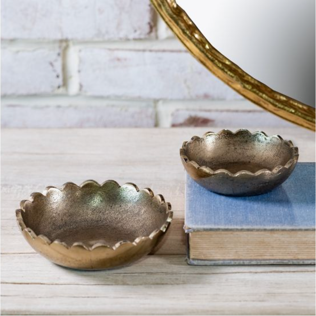 Gold Scallop Bowl