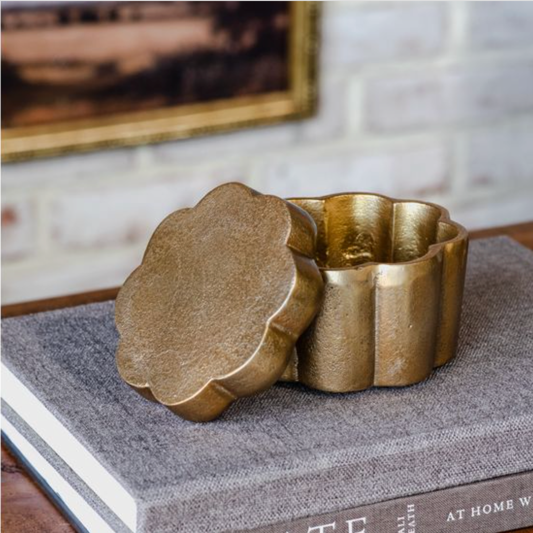 Antique Gold Flower Box