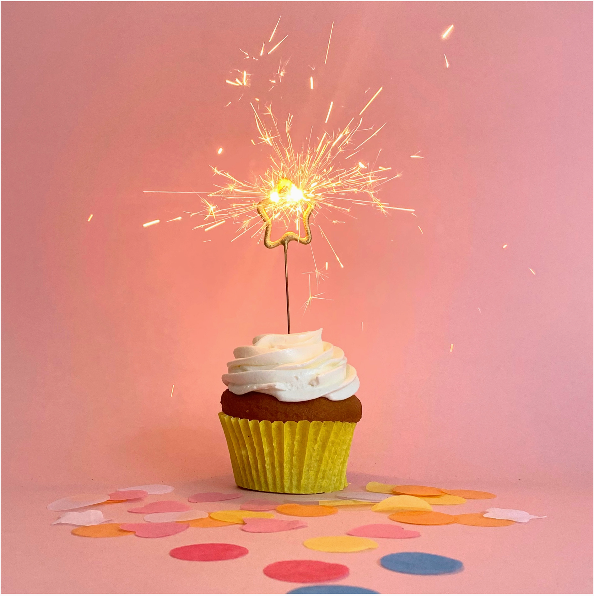 Mini 4" Gold Star Sparkler Celebrate Card