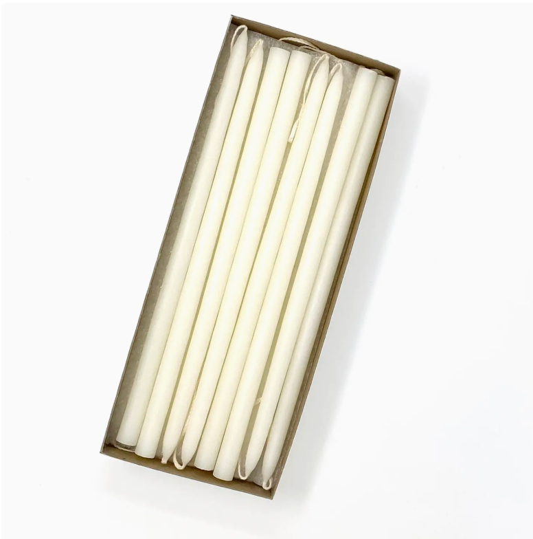 10" Unscented Hand Dipped Tiny Tapers