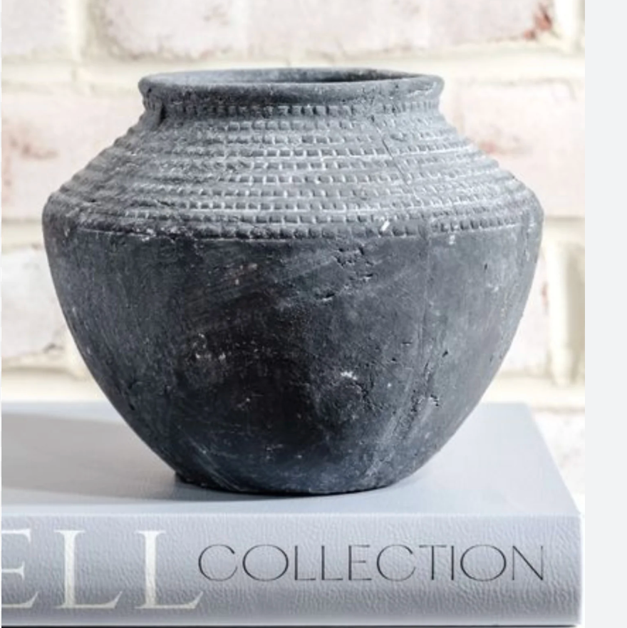 Charcoal Geo Vase