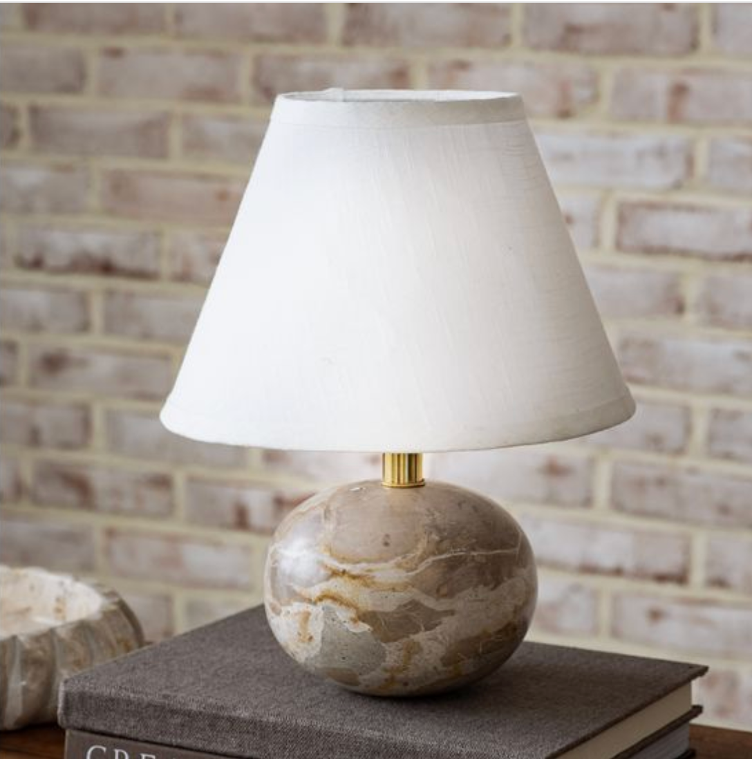 Capri Beige Marble Lamp