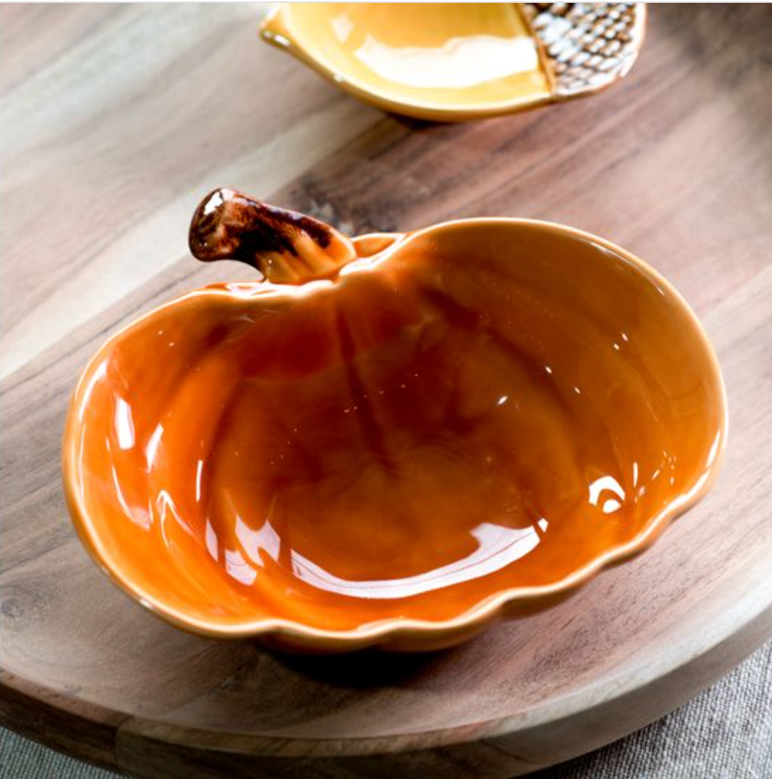 8" Orange Pumpkin Bowl