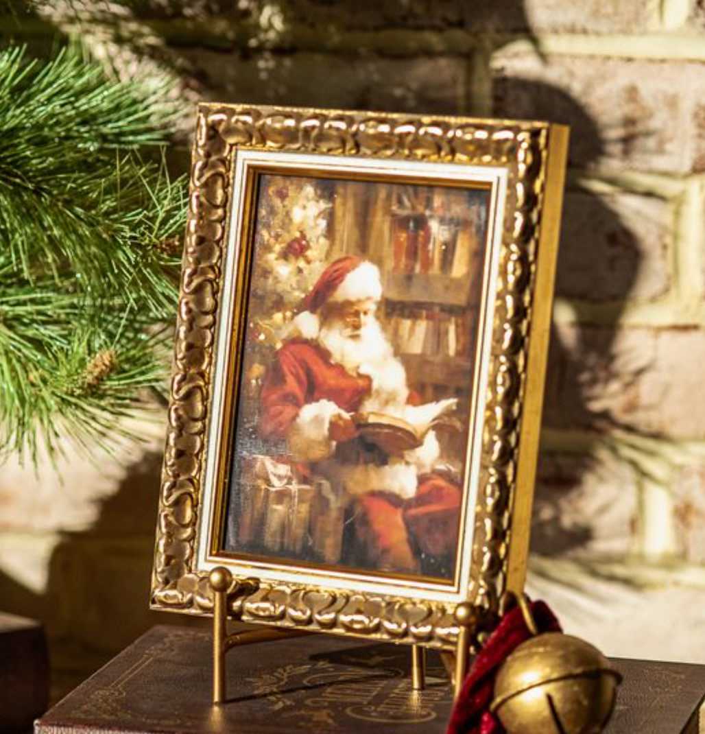 Vintage Santa Claus Art Frame
