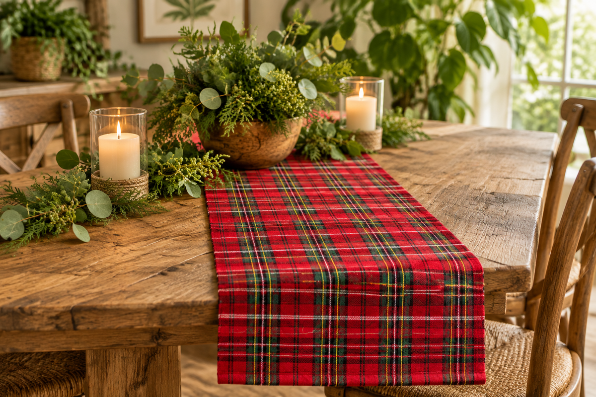 Holiday Plaid Table Runner