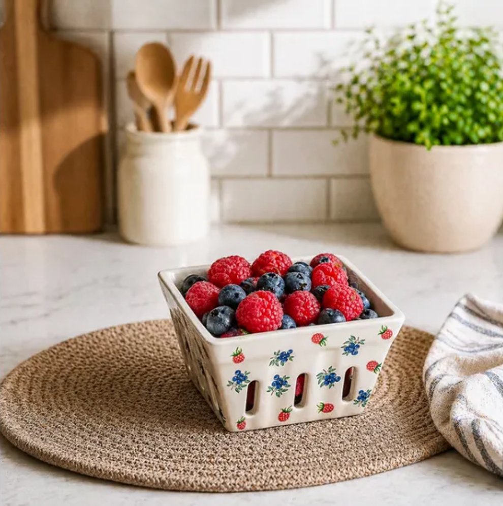 Mixed Berry Print Basket