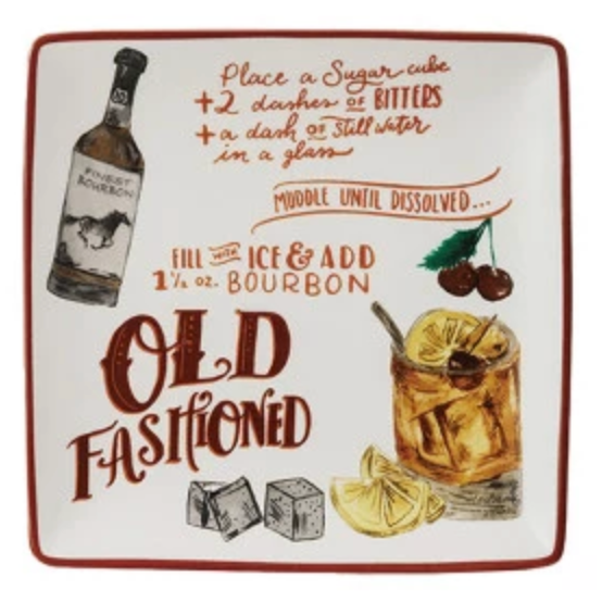 Plate with Cocktail Recipe