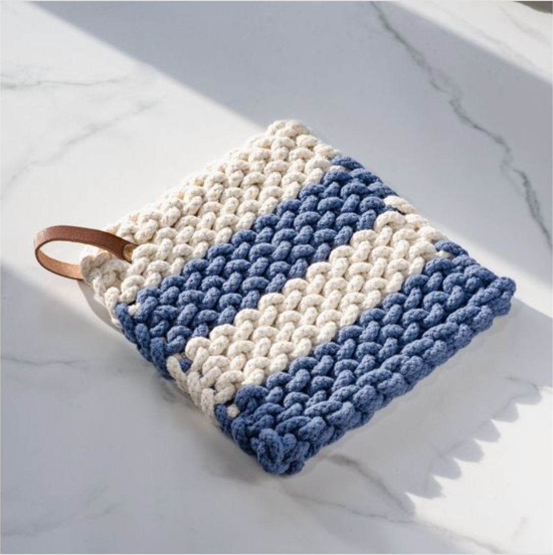 Stripe Knit Pot Holder