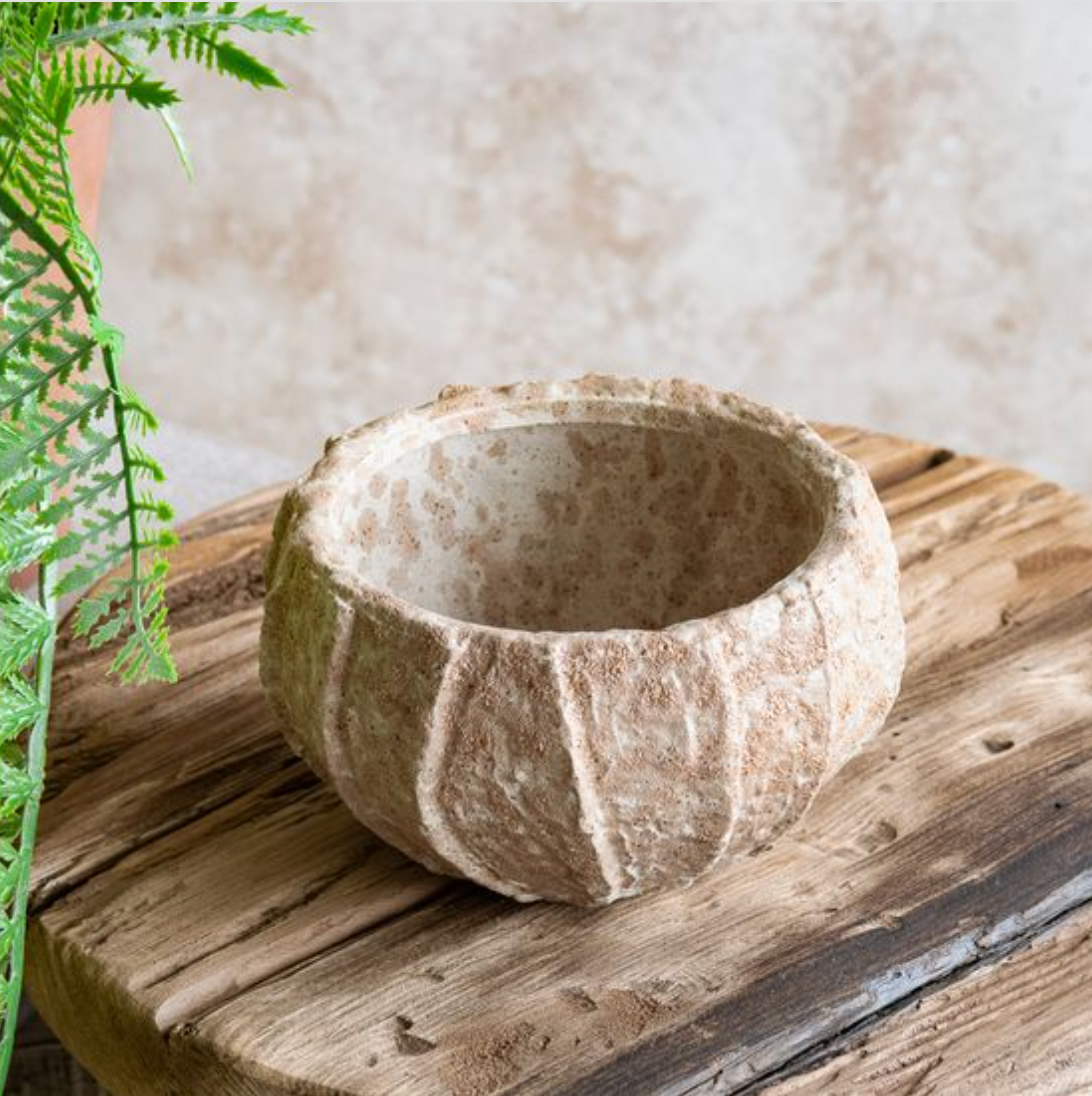 Beige Line Planter