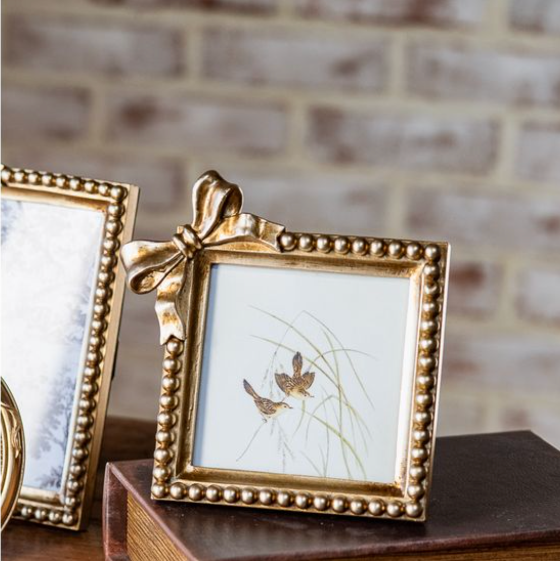 Antique Gold Bow Frame