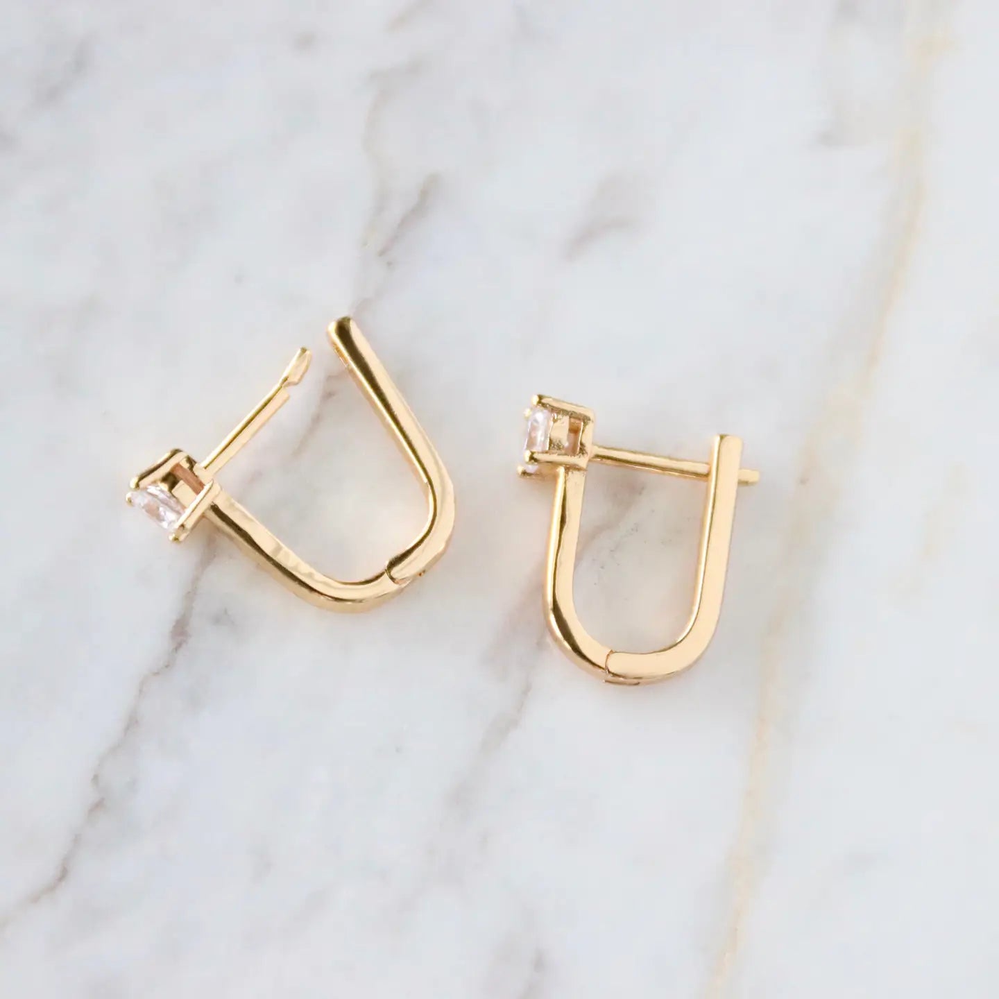 U Huggie Hoop Earrings