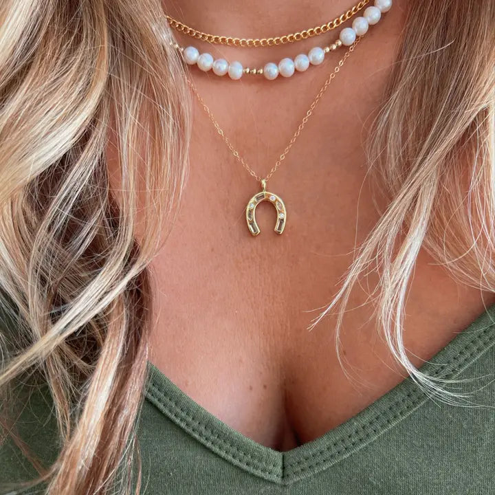 Giddy Up Horseshoe Necklace