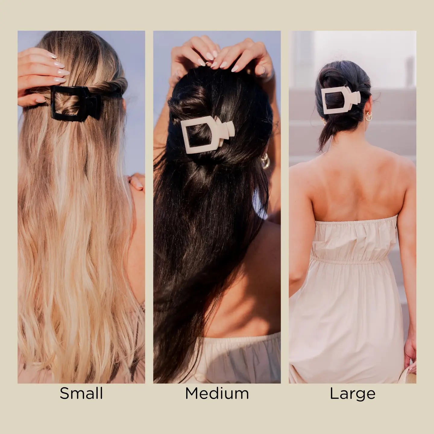 TELETIES Square Flat Hair Clip