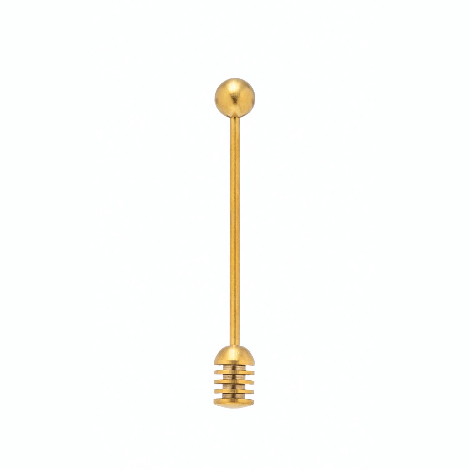 Stainless Steel Honey Dipper with Gold Finish