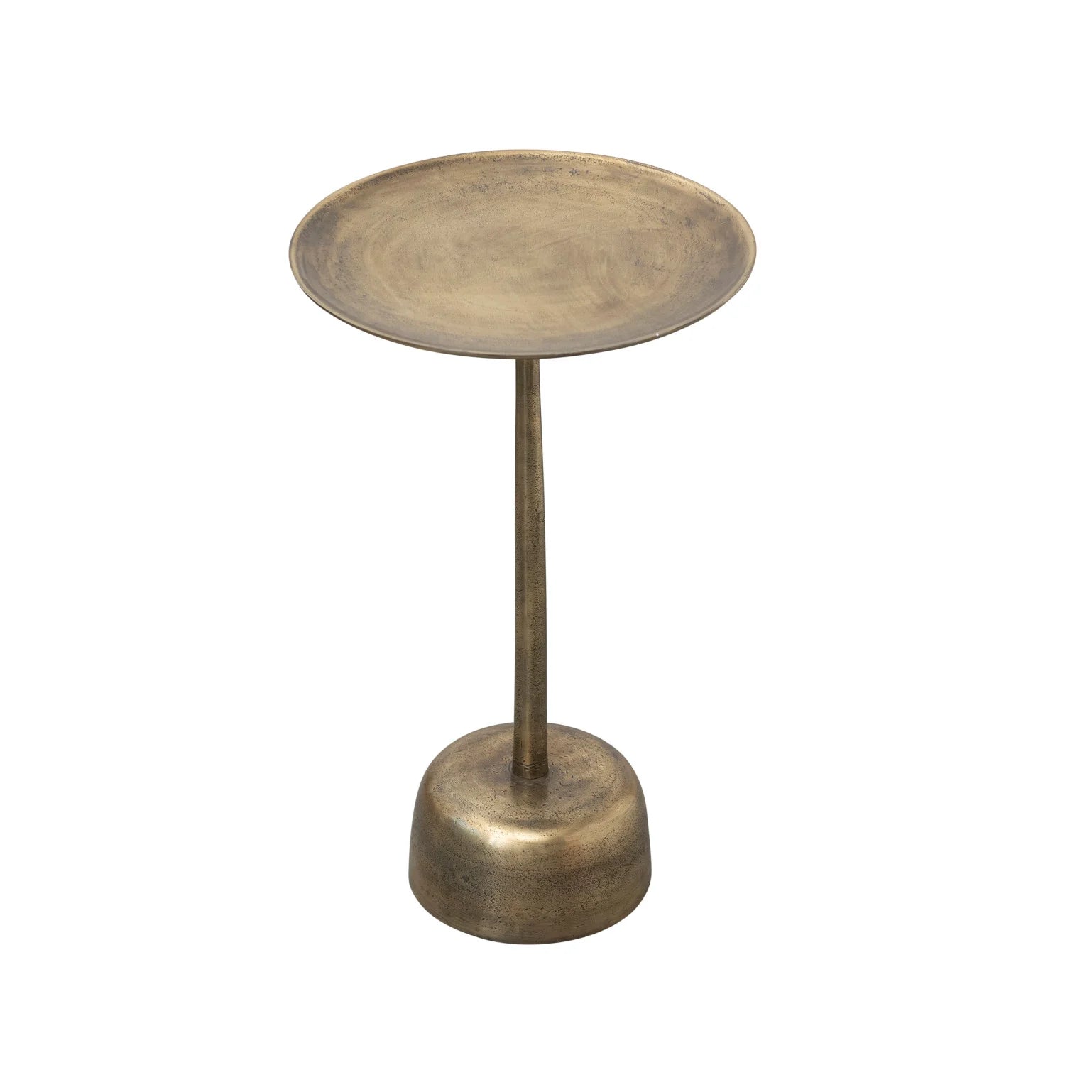 Antique Brass Finish Aluminum Side Table