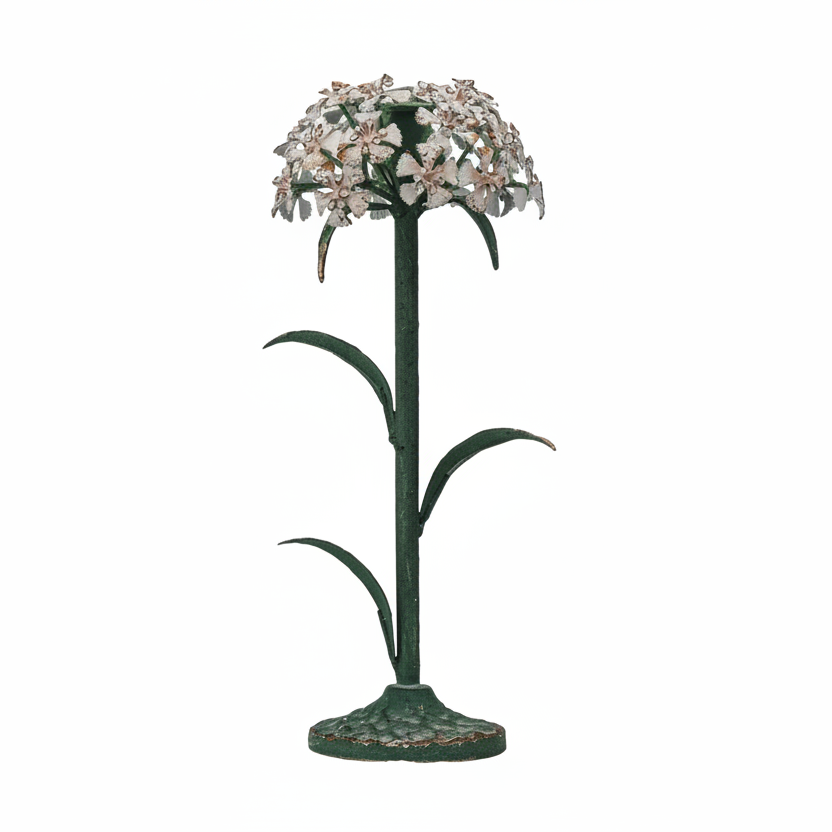 Floral Vintage Toleware Taper Holder