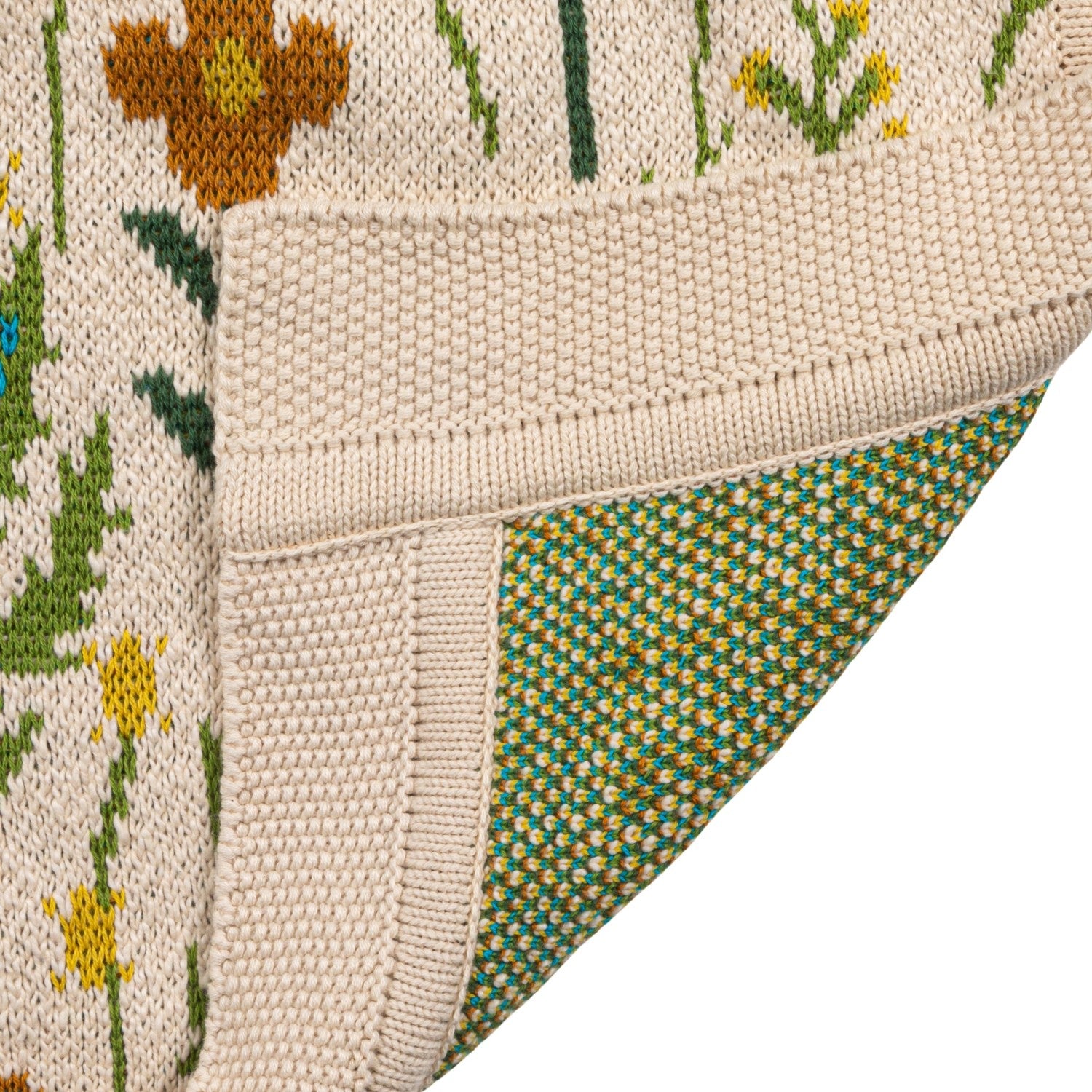 Florals Knit Baby Balnket