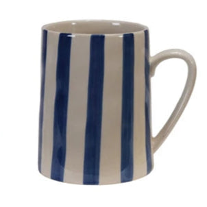 Hand-Painted Stripe Stoneware Mug