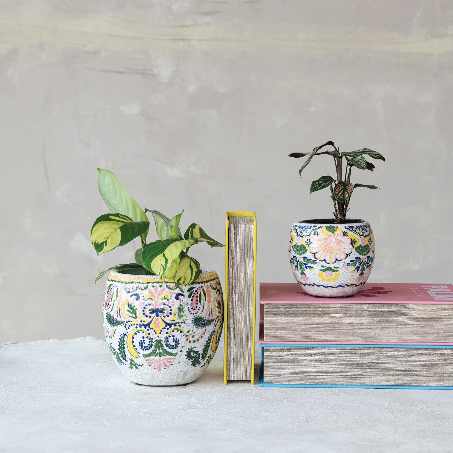 Floral Terra-cotta Planter